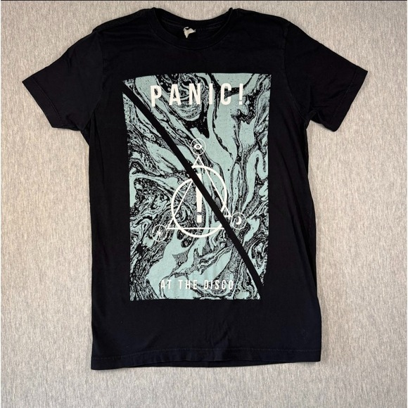 Pacific Other - Panic At The Disco T Shirt XS Black Minimal Graphic Tee PATD Band Shirt